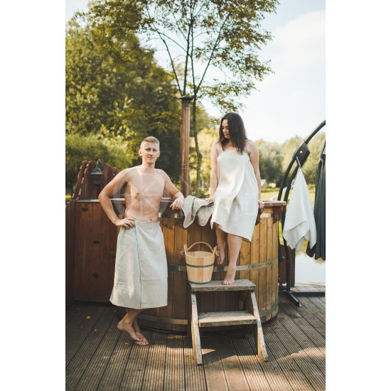 Linen men's sauna apron ,,Plain"